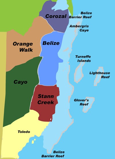 map of belize