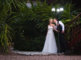 Belize: Top Honeymoon Destination of 2013 Bride and Groom Garden Walk at Dusk