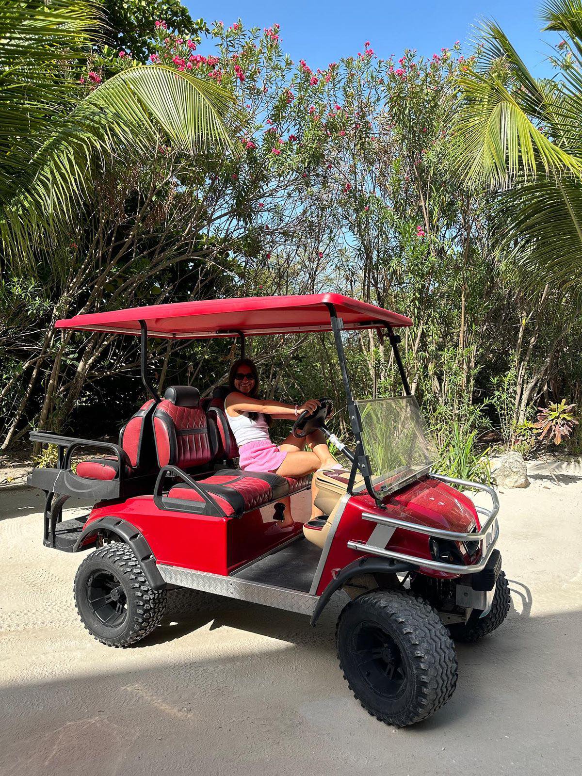 Renting a golf cart in San Pedro, Belize, with Advanced Golf Cart Rental
