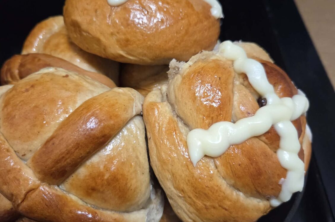 Belizean hot cross bun