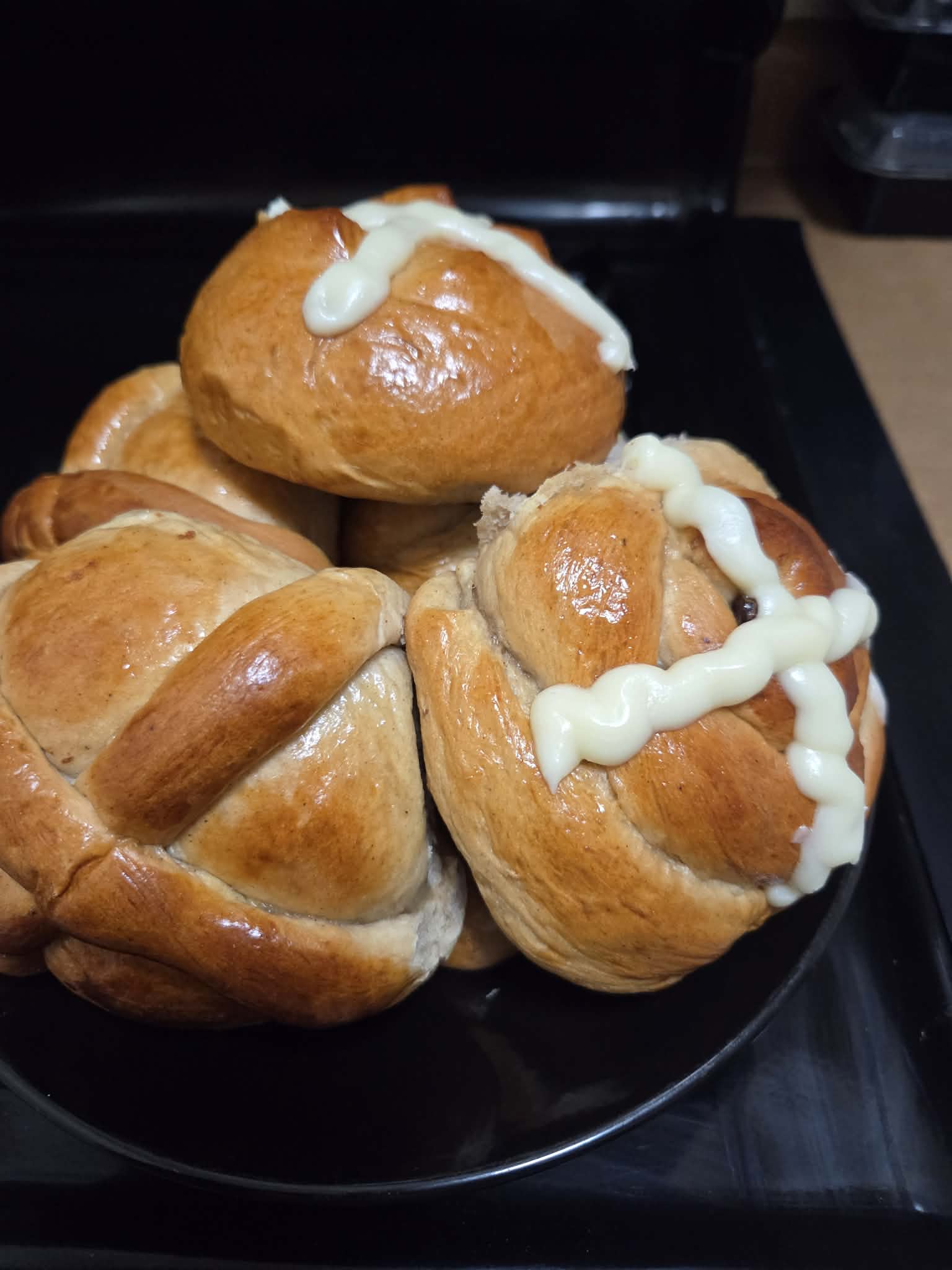 Belizean hot cross bun