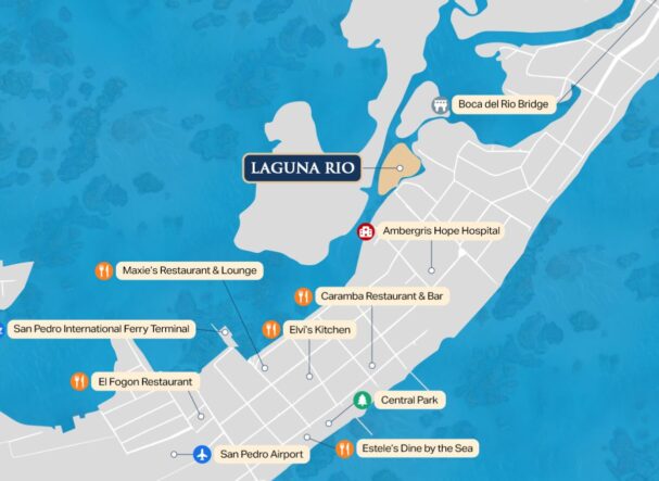 Lagoonfront homes Belize